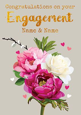 Congrats on Your Engagement Floral Card
