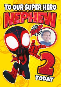 Tap to view Spidey & Friends - Hero Nephew Photo Birthday Card