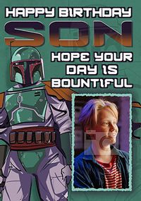 Tap to view Boba Fett Son Photo Birthday Card