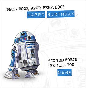 R2D2 Beep Boop Happy Birthday Card