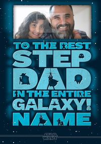 Star Wars - Best Step Dad Photo Birthday Card