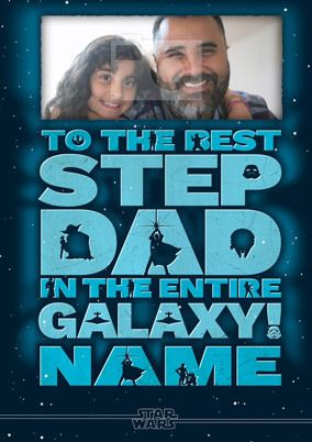 Star Wars - Best Step Dad Photo Birthday Card