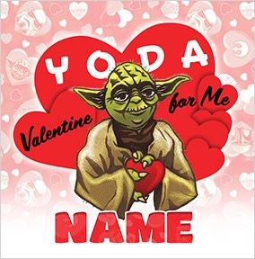 Yoda Personalised Valentine's Day Card