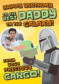 Tap to view The Mandalorian - Best Daddy Photo Birthday Card