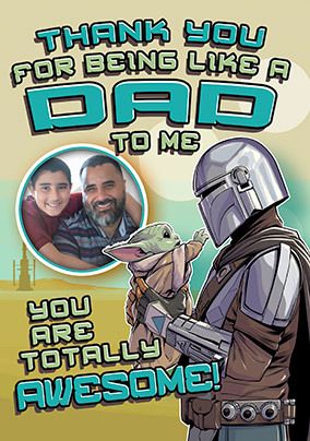 Mandalorian - Like a Dad Photo Father's Day Card