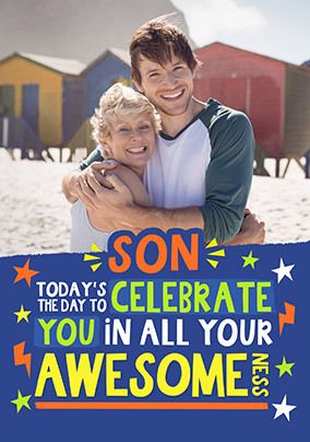 Celebrate Son Personalised Birthday Card