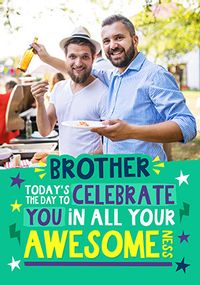 Celebrate Brother Personalised Birthday Card