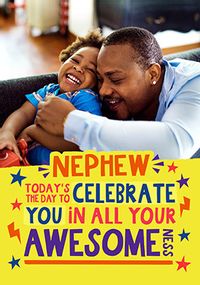 Tap to view Celebrate Nephew Personalised Birthday Card