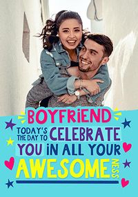 Celebrate Boyfriend Personalised Birthday Card