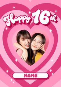 Tap to view Happy 16th Pink Birthday Heart