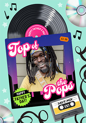 Top Of The Pops Photo Father's Day Card - A5 - By Funky Pigeon