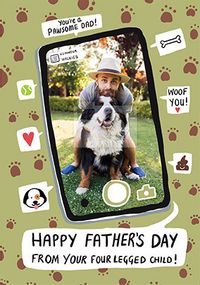 From the Dog Pawsome Father's Day Card