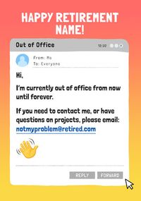 Out Of Office Emails Retirement Card