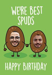 Best Spuds 2 Photo Birthday Card