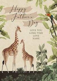 Giraffes Personalised Father's Day Card