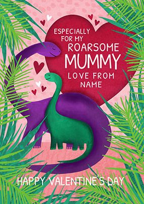 Roarsome Mummy Valentine Card