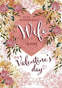 Floral Wife Valentine Card