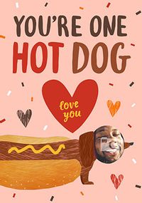 Tap to view You're One Hot Dog Photo Valentine's Card