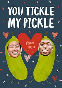 Tickle my Pickle Photo Valentine's Day Card