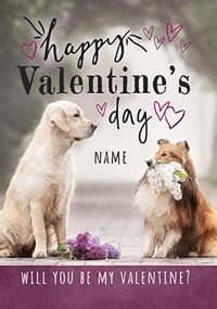 Tap to view Dogs Personalised Valentine card