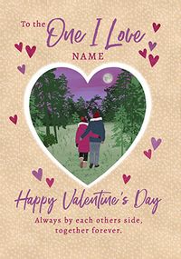 Tap to view Wood Walk Personalised Valentine Card