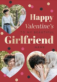 Girlfriend multi photo Valentine's Day Card
