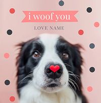 I Woof You Personalised Valentine Card