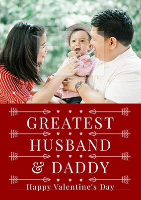 Husband And Daddy Photo Valentine card