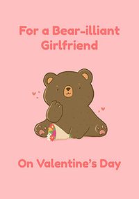 Tap to view Bear-illiant Girlfriend Personalised Valentine's Day Card