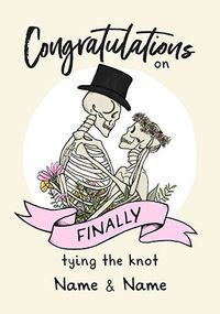 Finally Tying The Knot Wedding Card