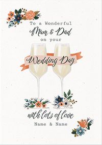 Personalised Mum & Dad Wedding Card