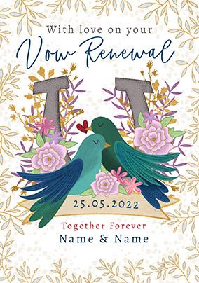 Vow Renewal Personalised Wedding Card