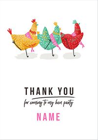 Tap to view Thank You Hen Party Wedding Card