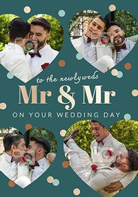 Mr & Mr  Wedding Photo Card