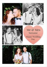 Mr & Mrs Wedding Photo Card