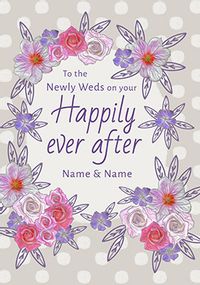 Newly Weds Happily Ever After Personalised Card