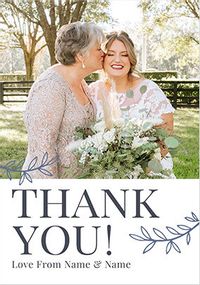 Tap to view Foliage Thank You Photo Wedding Card