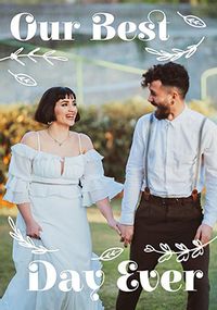 Tap to view Our Best Day Photo Wedding Card