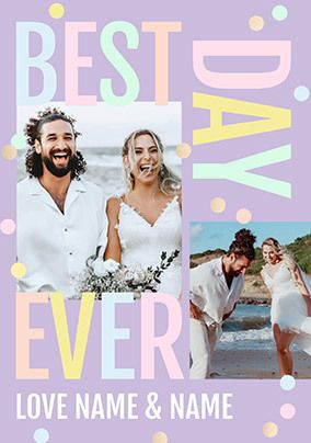 Best Day Ever Confetti Photo Card