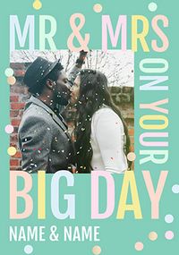 Mr & Mrs on Your Big Day Confetti Photo Card