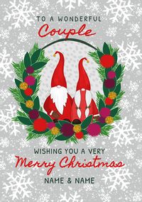 Tap to view Couple Gnomes Personalised Christmas Card
