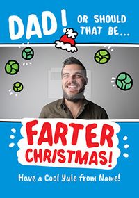 Dad Farter Christmas Photo Card