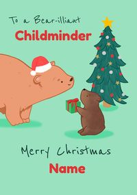Childminder Cute Personalised Christmas Card