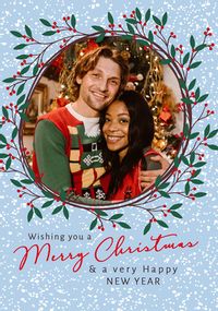 Wishing you  a Merry Christmas photo Card