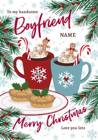 Boyfriend Cocoa Personalised Christmas Card