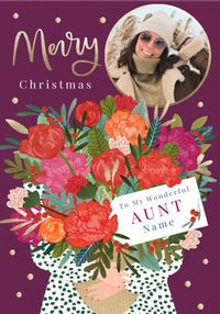 Wonderful Aunt Photo Christmas Card