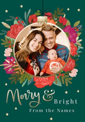 Merry & Bright Christmas Photo Card