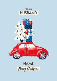 Tap to view Husband Car Personalised Christmas Card