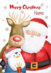 Tap to view Santa and Friends Personalised Card