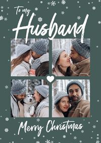 Husband 4 Photo Christmas Card